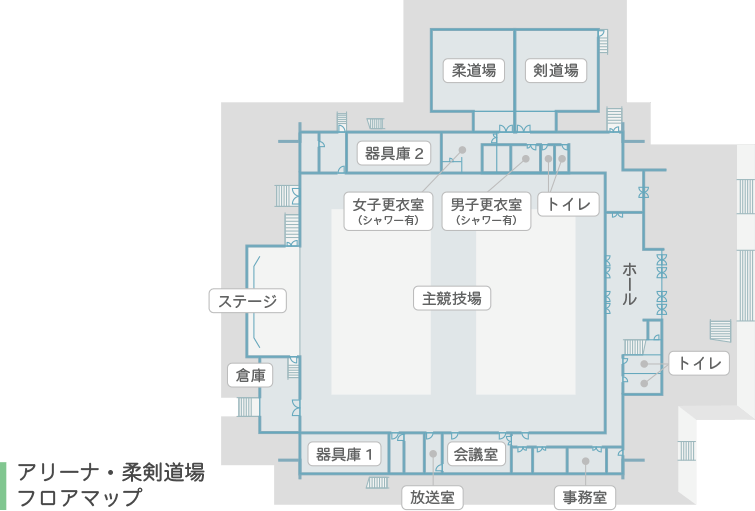 市民体育館フロアマップ